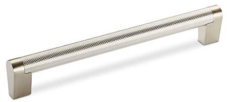 SOTECH Möbelgriff GRATE BA 192 mm gerändelt Edelstahloptik matt | Schrankgriff Griff