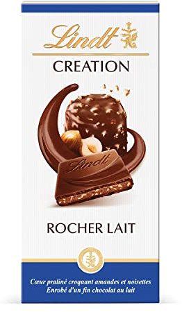 Lindt Tablette Le Rocher Lait Creation, Chocolat au Lait, 150g