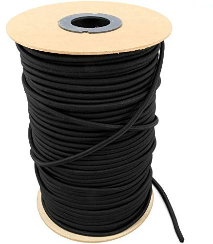 Corda di espansione 150 metri, nera, elastica, cordoncino.