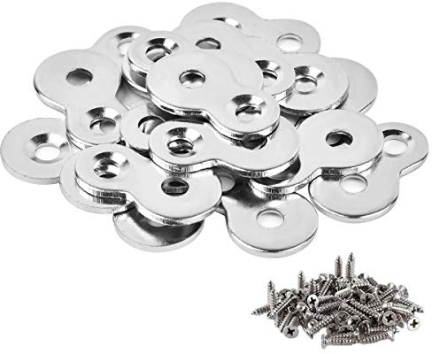 20 Pack Figure 8 Steel Desk Top Fastener Clip - Heavy Duty Figure-Eight Fasteners Clips Attaching a Table, Solid Steel, 12 Gauge