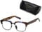 SHEEN KELLY Retro Sonnenbrille für Männer Frauen Vintage Design Halbrahmen halbfreie klare Linsen-Browline-Brille Retro Blaulichtfilter Brille Herren Damen