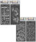 CrafTreat wiederverwendbare Kunst-Journaling-Schablonen – alter genähter Teppich, abgenutzte Wirbel und digitale Daten – 4er-Pack – 10,2 x 20,3 cm – strukturierte Schablonen für Airbrushing