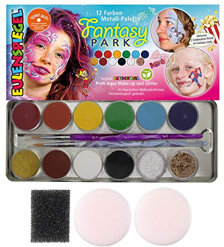 Eulenspiegel 212257 - Schminkpalette Fantasy Park, vegan, Schminkset, Kinderschminken, Karneval, Fasching
