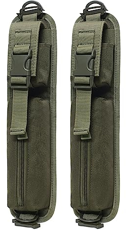 TRIWONDER Molle Brillen Tasche, Taktische Brillenetui, Militärische, Schulteraufsatz für Zubehör (Grün - 2 Stück)