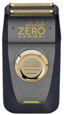GAMMAPIU Rasierer Serie + Absolute Zero: Gold-Titanium-Folien, Edelstahlklingen, Unisex, Elegant, Schwarz, Lithium-Ionen-Akku, 120 Minuten Laufzeit