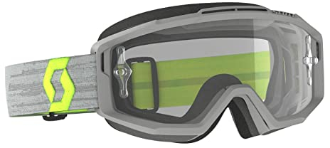 Scott Split OTG Motocross-Brille, Grau/Gelb (Grau, Einheitsgröße)