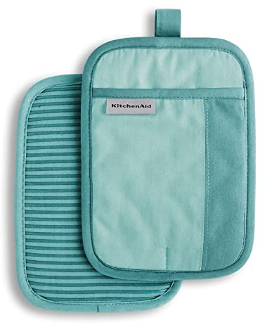 KitchenAid Beacon Topflappen, zweifarbig, 17,8 x 25,4 cm, Aqua Sky