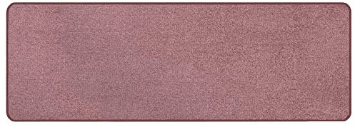 Primaflor Kurzflor Wohnzimmerteppich - Manila, Mauve, 80x200 cm, Viele Größen und Farben, Moderner Teppich für Kinderzimmer, Arbeits- und Schlafzimmer, Fußbodenheizung geeigneter Teppichläufer