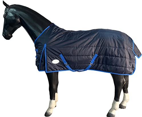 210D Stalldecke Pferdedecke Winterdecke Standard Neck 200G Füllung Navy 165cm