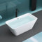 Mai & Mai Freistehende Badewanne Acryl Standbadewanne Weiß inkl. Push-Open Ablaufgarnitur 150x75x58 cm Füllmenge: 256 Liter V529-OA