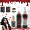 Shinybox Halloween Special Effects Makeup Set, Sangue Finto 60ML, Crema di Sangue Finta 30g, Lattice Liquido 30ML, Falso Sangue Spray 60ML con 2 Spugna per Il Trucco e Spatola Cosplay Trucco Halloween