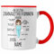 Trendation - Zahnarzthelferin Geschenke Tasse Geschenk Personalisierter Name Zahnmedizinische Fachangestellte (Rot)