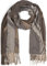 styleBREAKER Damen Web Schal mit Geometrischem Muster und Fransen, warme Winter Stola mehrfarbig 01017150, Farbe:Grau-Beige