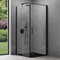 doporro Eck-Duschkabine 100x80x195cm Eckdusche in schwarz mit Hebe- und Senkmechanismus ESG-Sicherheitsglas Klarglas inkl. beidseitiger Easy-Clean-Beschichtung Ravenna36-Plus