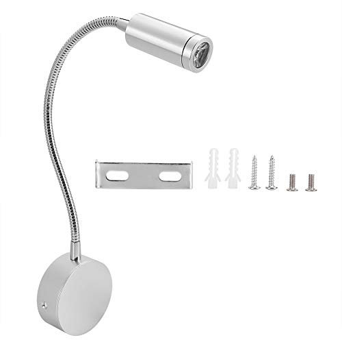 YUMILI Lampada Lettura Parete Lampada da Lettura A Parete, con 360° Braccio Flessibile Lampade da Lettura a Parete,Lampada da Lettura Led AC 85-265V 3W Lampada Lettura