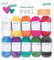 Gründl lana Cotton Quick Mini Shades conjunto para tejer y ganchillo de 100% algodón 10 x 15 g, 15 g /37 m, vistoso