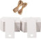 SJBAUTYO Geschenkanhänger Hochzeit Anhänger Kraftpapier Etiketten 9,5 x 4,5 cm, 100 Stück und Juteschnur, für Valentinstag Weihnachten Geschenkverpackung (Weiß)