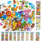 Adesivi 3D per Bambini e Adulti - 450+ Stickers Attacca Stacca con Animali e Viso - 18 Fogli di Adesivi Aesthetic per Regali