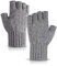 Kiiwah Fingerlose Handschuhe für Herren Und Damen, Strick Fingerhandschuhe Ohne Fingerkuppen, Weich Fleece Handschuhe Ohne Finger für Tippen, Radfahren, Fahren, Camping, Laufen
