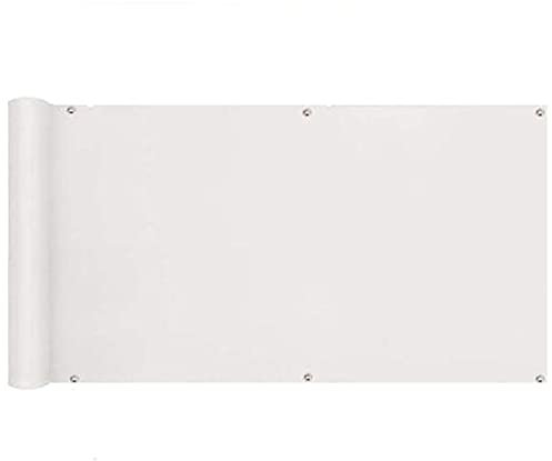 Toldo Lateral Balcón Pantalla de Privacidad 1.2X3.5M Protección Solar Sombrilla con Cordón para Balcón, Apartamento, Blanco