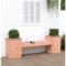 Homgoday Bank mit Blumenkasten 184,5 x 39,5 x 56,5 cm Massivholz, Gartenbank, Bank für Balkon, Terrasse & Garten