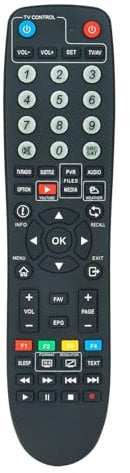 VINABTY Replacement Remote Control Fit for Uclan Digital DVB-S / S2 / T2-MI/MS HDTV Receiver/IPTV/OTT Mediaplayer Sub uClan Premium RCU v2.0 Learning Remote Control Unit