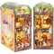 Cutefun DIY Book Nook Kit Maison de Poupées Miniatures Nook Nook Puzzle 3D Livre Bois Serre-Livres d'art avec Lumière LED et Feuille de poussière enfichable, Mole's Apartment(DY01B)