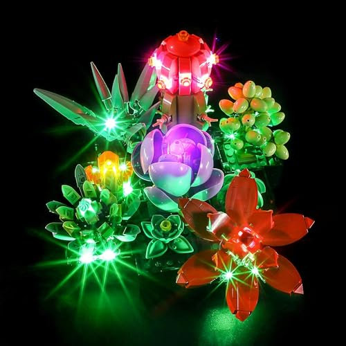 BRICKLIGHT Led Light kit for Lego 10309 Icons Succulents Artificial Plants Set (No Set Included, Only Light Kit)