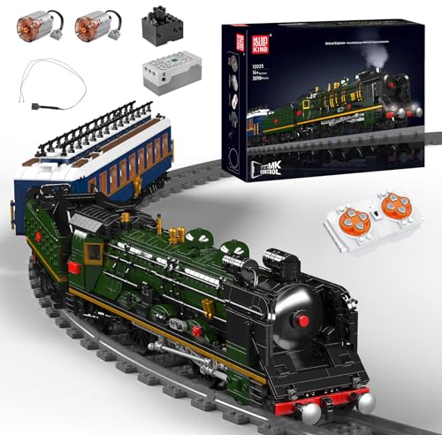 WLOXBKF Technik Ferngesteuert Dampflokomotive SNCF 231 der Orient-Express-Französischen Eisenbahnen Zug Beleuchtung Bauklötze Set LED Licht Baukasten 3898 Stück Klemmbausteine Bausatz