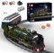 WLOXBKF Technik Ferngesteuert Dampflokomotive SNCF 231 der Orient-Express-Französischen Eisenbahnen Zug Beleuchtung Bauklötze Set LED Licht Baukasten 3898 Stück Klemmbausteine Bausatz