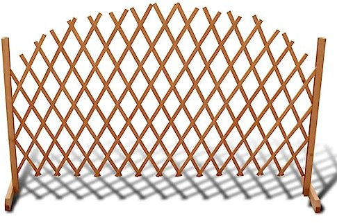 Clôture treillis en bois massif 180 x 100 cm