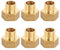 1/2” Female to 3/8” Male Adapter, 6 Pcs BSP Thread Brass Hex Bushing Reducing Connector, Reducer 1/2 to 3/8 Hex Bushing Reducing Connector Fittings for Pipe Connecting Conversion