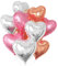 Rose Gold Heart Balloons,10Pcs Pink Silver Foil Heart Shaped Balloons,18Inch Rose Gold Silver Helium Mylar Balloons for Valentines,Engagement,Brithday,Baby Shower,Wedding Party Decorations