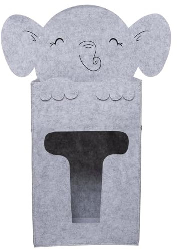 Sammy & Lou Filz-Wickeltasche zum Aufhängen, geteilter Filzwindelhalter, zusammenklappbarer Wickel-Organizer für Wickeltisch, Elefant
