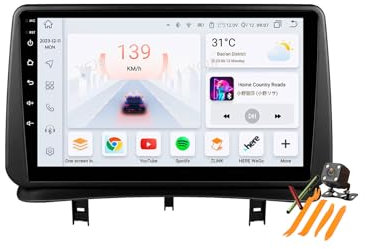 Android 13.0 Coche Radio 2 Din Estéreo para R-enault CLIO 3 2005-2014 GPS Sat Navi 9'' Cartablet Multimedia Vídeo Reproductor BT FM Receptor con Carplay 4G 5G WiFi DSP SWC,Y100s