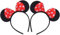 SERENA'S ® 2 PCS Minnie Mouse Ears Cartoon Headband Red Polka Dot Birthday Halloween, Party Accessories, Mickey Minnie Ears for Adults/Children Fancy Dress Costume Head Band Accessory Ears Headband