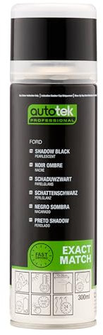AutoTek Professional Exact Match Car Spray Paint, Ford Shadow Black Pearl Aerosol Spray, 300 ml