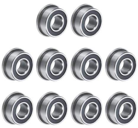 QUARKZMAN Mf63 2rs Flanschkugel Lager 3x6x2.5mm Doppelt Gedichtet Chrom Stahl Flanschlager 10Stk
