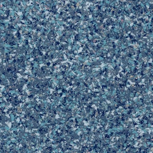 Blue Mosaic Effect Anti Slip Contract Commercial Heavy Duty Vinyl Flooring with 2.0mm Thickness, Contract Commercial Vinyl Waterproof Lino Flooring -5m(16'4) X 2m(6'6)-10m²