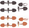 NBEADS 6 Set 2 Farben Leder Knebelknopf, Ochsenhorn Knopf Verschluss Leder Horn Knebelverschluss Lederverschluss Für DIY Handwerk Kleidung Nähen Dekoration Zubehör