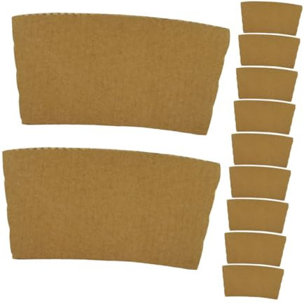 Ipetboom 25stücke Pappbecherhülsen Austauschbare Wärmeisolierende Getränkehüllen Aus Wellpapier Für Kaffeetassen Und Flaschen Praktischer Schutz Und Rutschfeste Handhabung