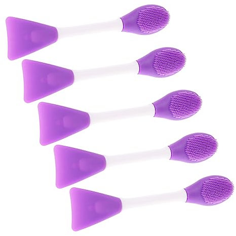 TOVINANNA 5pcs Double-head Silicone Face Mask Brush for Easy Application and Cleaning for Home and Travel for Mud and Masks