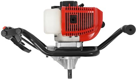 Aohuada Erdbohrer Benzin Erdlochbohrer Handheld Bodenbohrer für Zaunpfosten Bohrmaschine Pflanzenbohrer 52cc 43x30x37cm 2 PS
