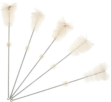 GOOHOCHY 5pcs Laboratory Beaker Brush for Glass and Test Tube Cleaning Erlenmeyer and Tube Cleaner Convenient Hanging Design for Easy Storage