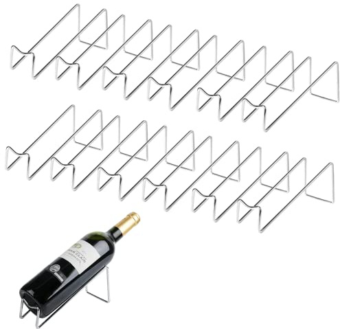 YOFAPA Single Wine Rack, Set of 12 Wine Bottle Holders, Modern Single Bottle Champagne Rack, Countertop Liquor Bottles Stand Wine Organizer Rack for Dining Table