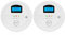 Détecteur de fumée et de monoxyde de Carbone Intelligent, Lot de 3, fiable, Portable, Facile à Installer, écran LCD, Alarme sonore et Lumineuse, Avertissement de Batterie Faible, (2 Pack)