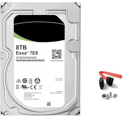 JXCHSWOU Disque Dur Interne Enterprise HDD 3,5 Pouces 4 to, 6 to, 8 to, 12 to, 14 to, 16 to, 7200 TR/Min, SATA 6 Gbit/s, 256 Mo de Cache(6TB ST6000NM0115)
