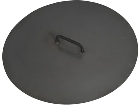 BENE ON FIRE Deckel Feuerschale Ø 60,5 cm | runder Feuerschalendeckel aus schwarzem Stahl 3,5 kg | stabil wetterfest hitzebeständig | Schutz vor Glut Asche Regen | Zubehör Feuerschalen