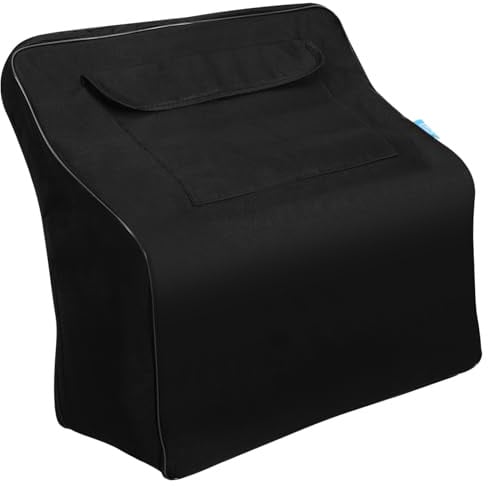 Schwarze Akkordeontasche Gepolstert für 48 bis 120 Bass, Robust | Oxford und Baumwolle, Ergonomischer Trageriemen, Leichter Regenschutz, für Schule und Bandprobe
