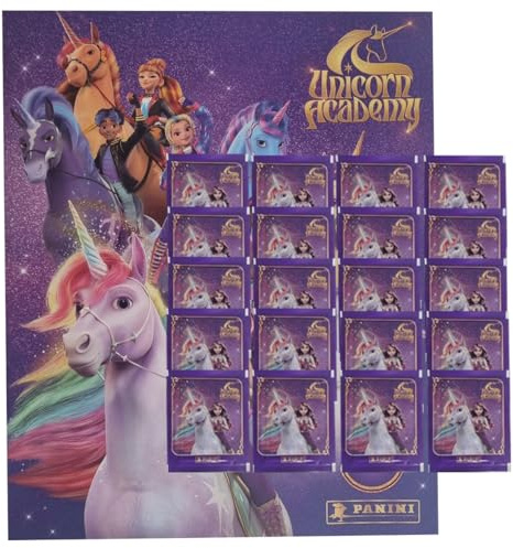 Fantasy Einhorn Sammelspaß Sticker Kollektion 2025 | Stickeralbum + 20 Stickertüten | 100 Sticker & Album zum Sammeln & Tauschen